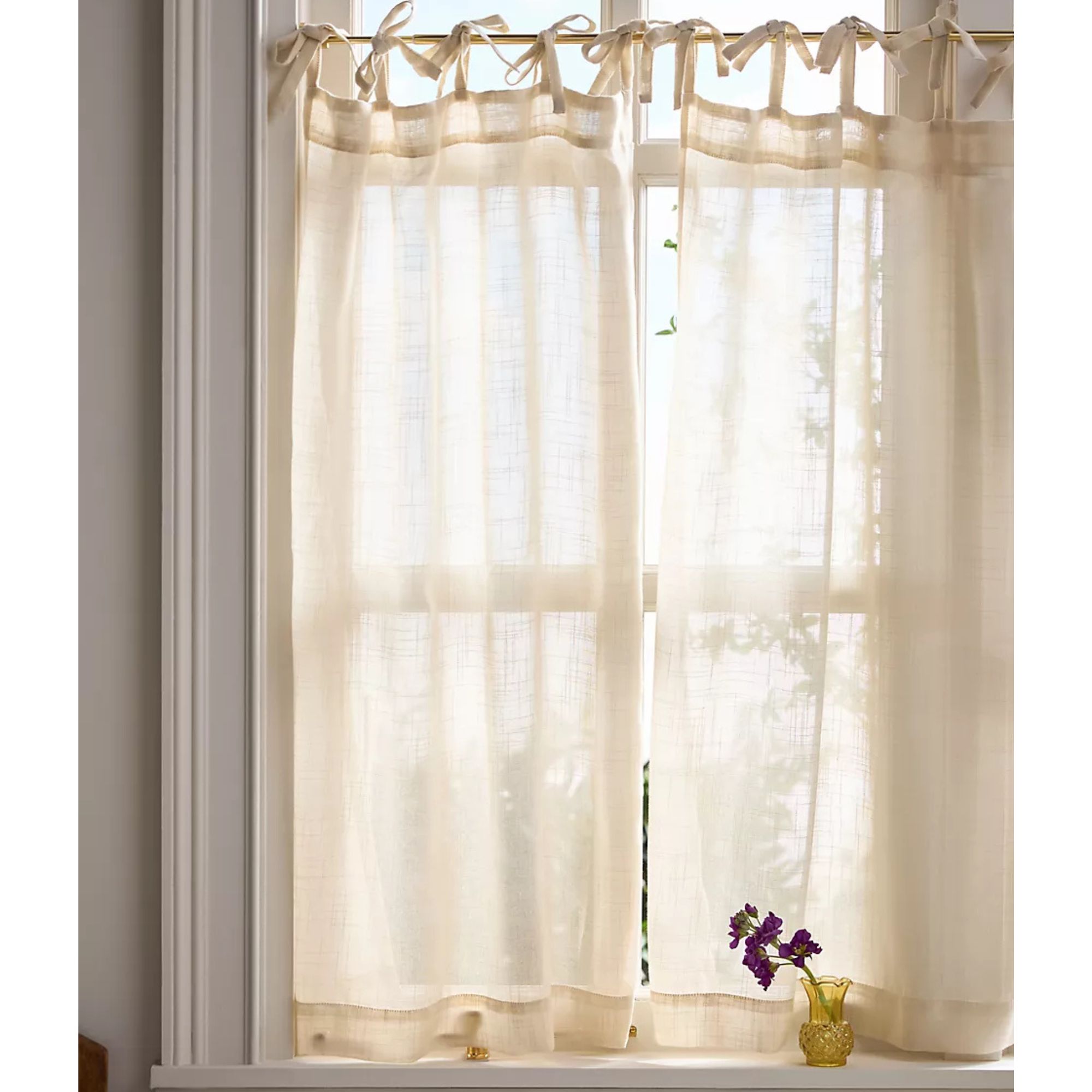 Lena Sheer Woven Café CurtainsLena Sheer Woven Café Curtains