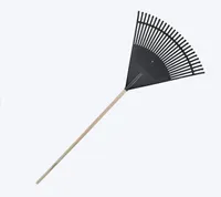 Project Source  24-in Poly Leaf rake with Wood Handle