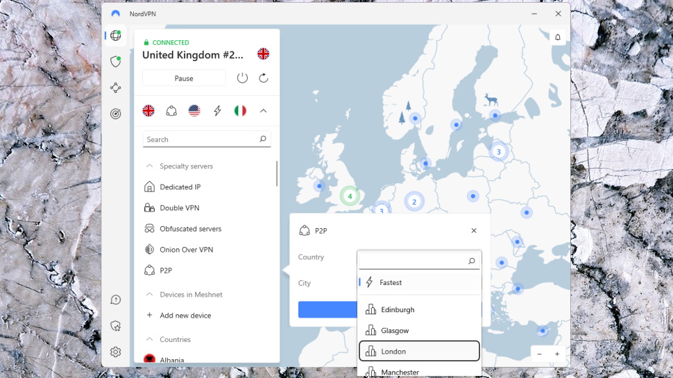 NordVPN P2P Servers