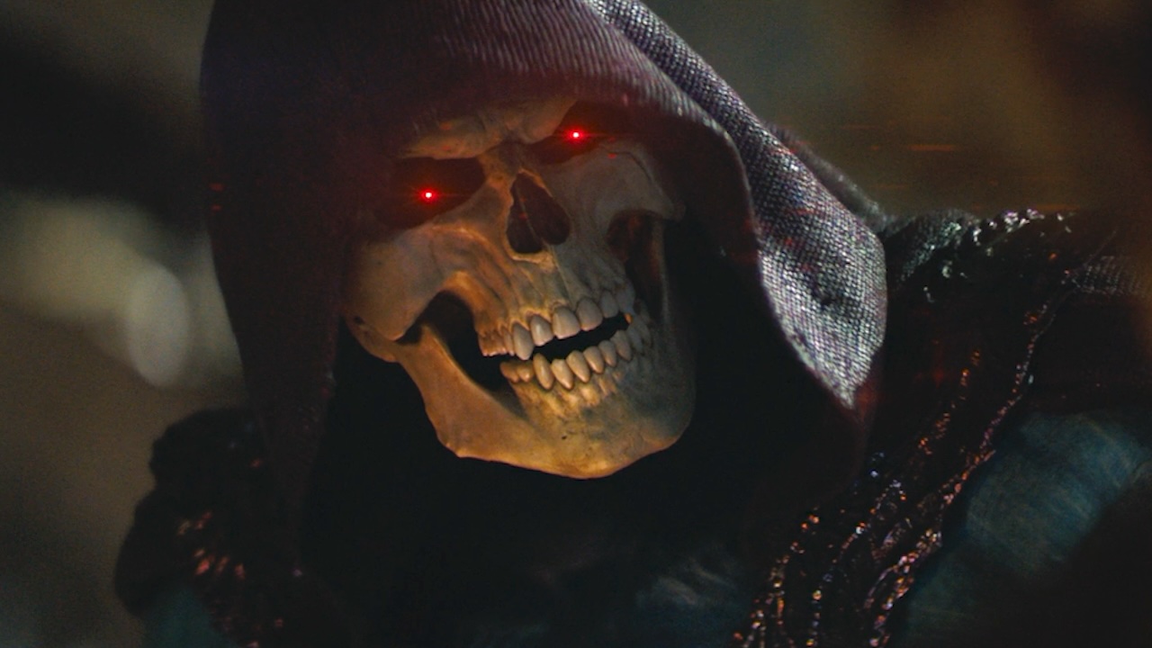 Skeletor with glowing eyes in Masters of the Universe