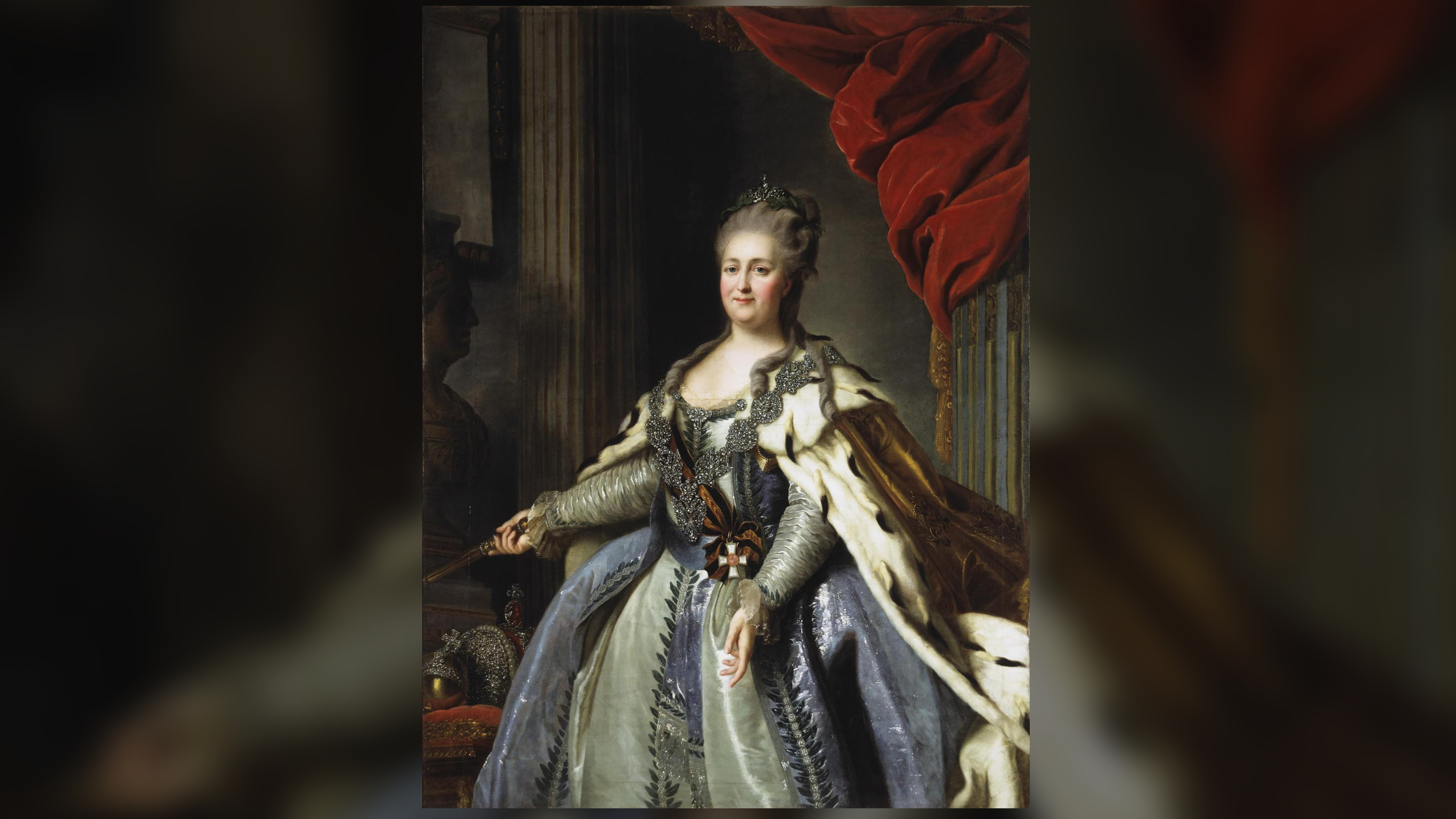 A portrait of Catherine the Great by Feodor Stepanovich Rokotov