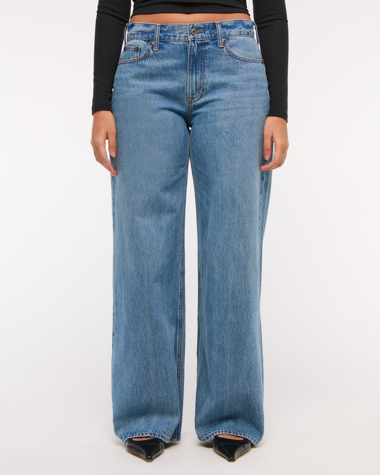 Abercrombie &amp;amp; Fitch, Curve Love Low Rise Ultra Loose Jean