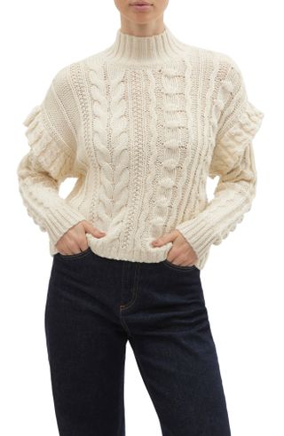 Isla Cable Stitch Turtleneck Sweater