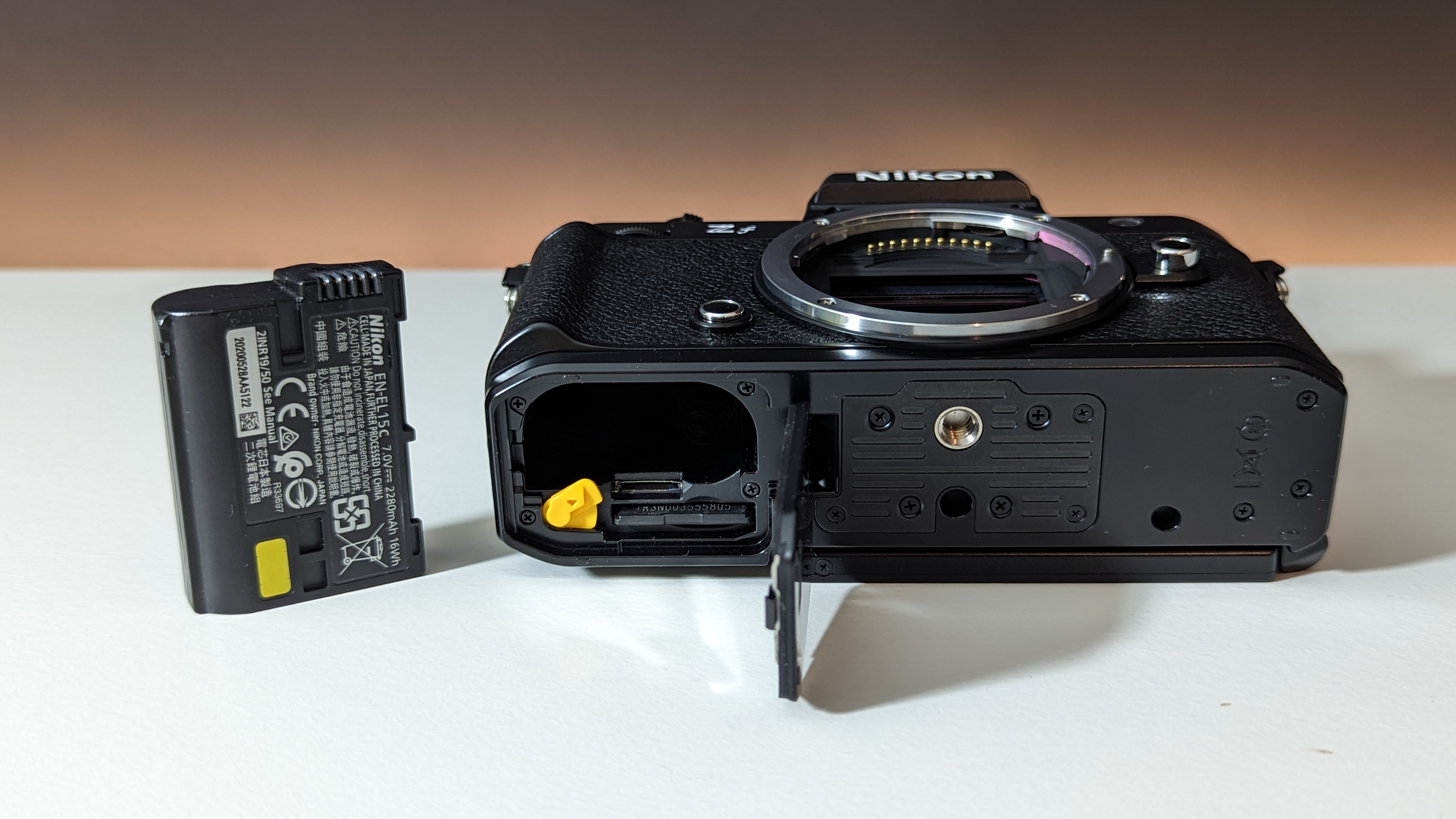 Nikon Zf battery and compartment