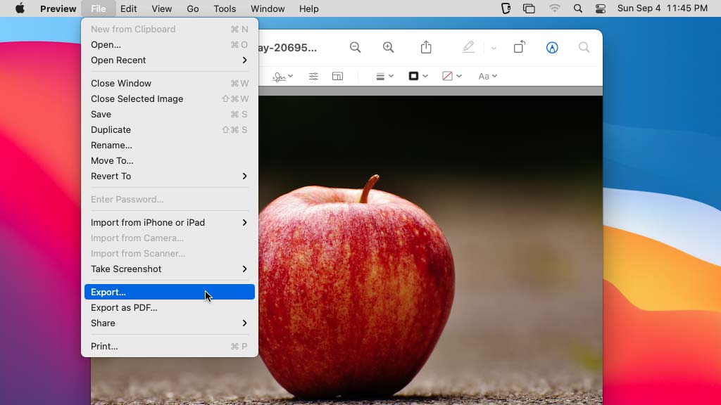How to resize and convert images on macOS using Preview