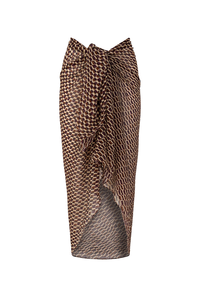 Santorini Sarong - Vintage Geo Print