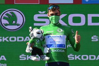 Fabio Jakobsen after winning stage 16 at the Vuelta a Espana