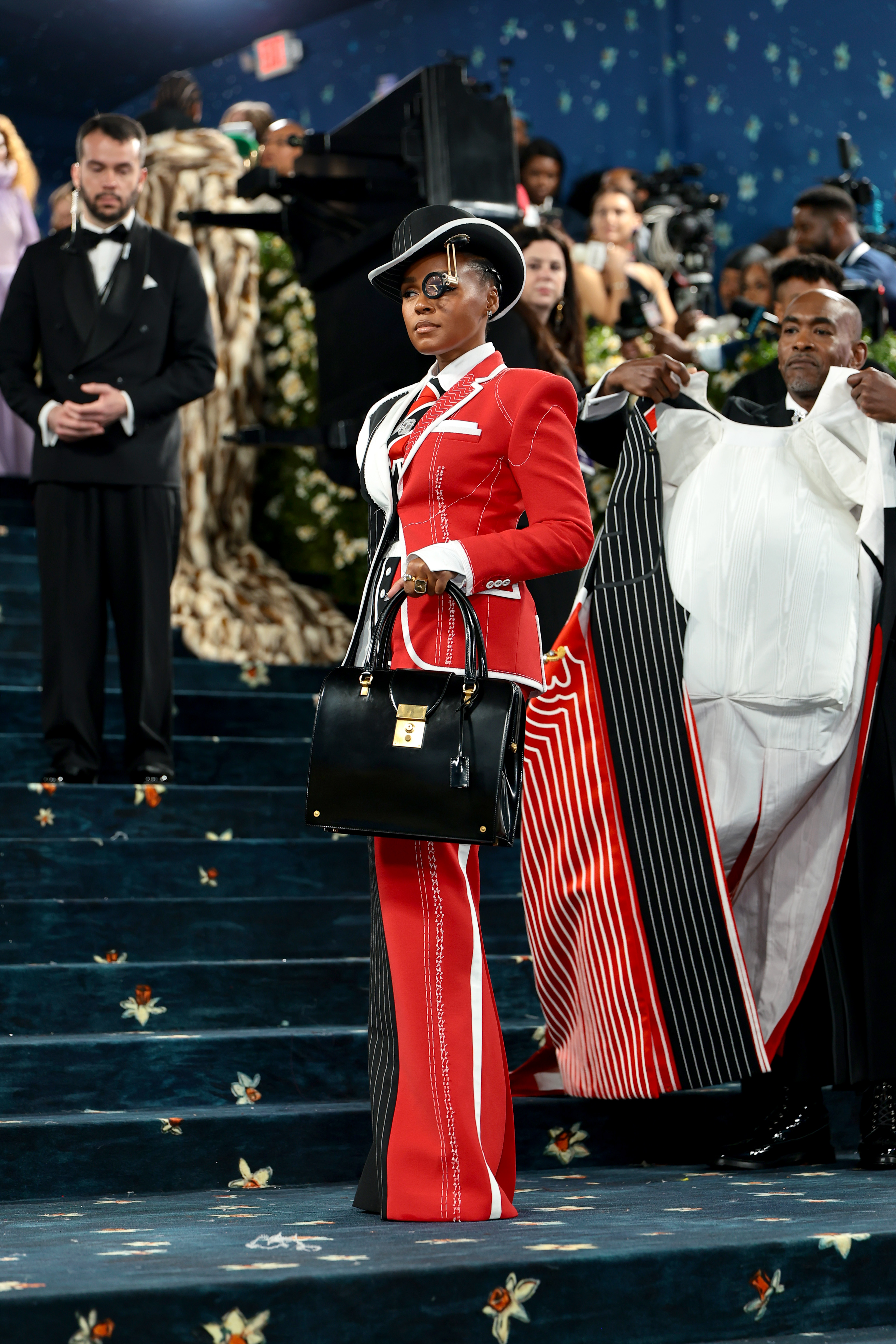 Janelle Monáe attends the 2025 Met Gala Celebrating "Superfine: Tailoring Black Style" at Metropolitan Museum of Art on May 05, 2025 in New York City.