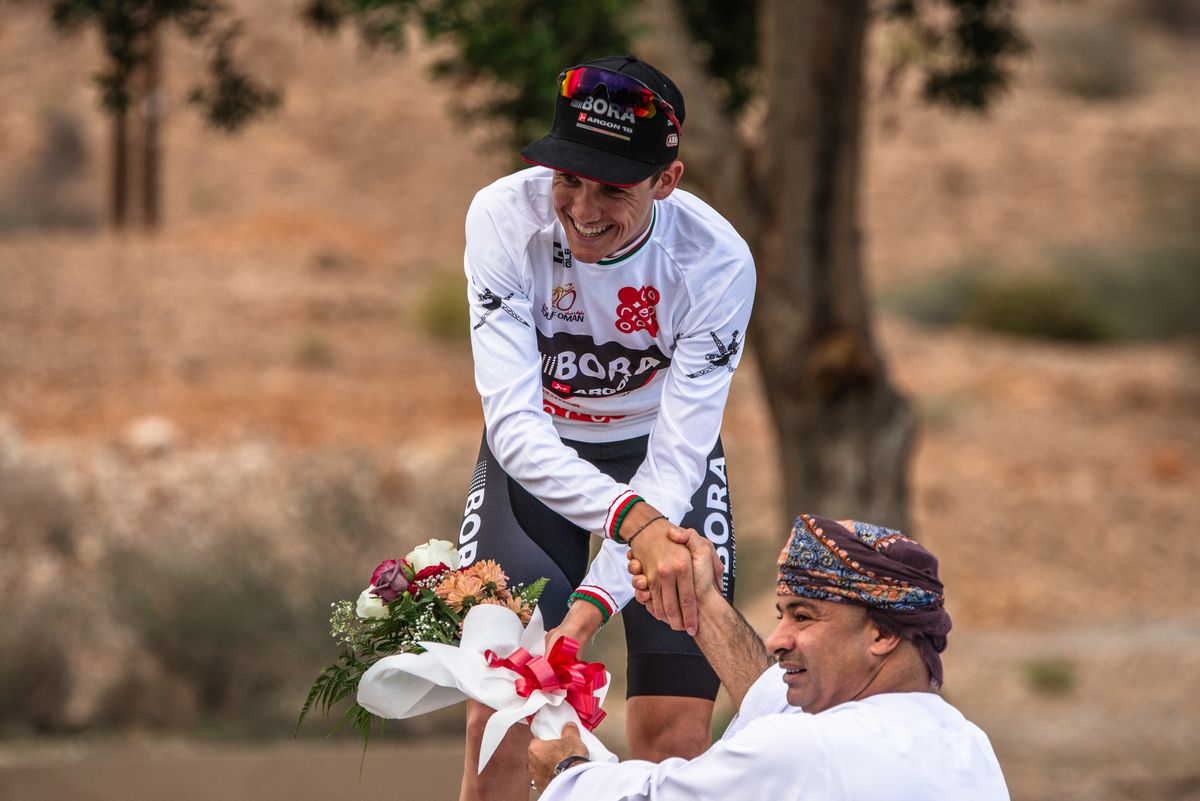 Patrick Konrad (Bora-Argon 18) in the white jersey