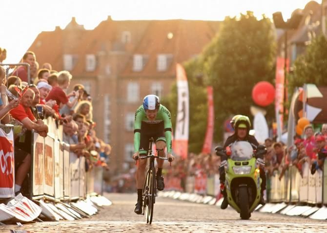 Wilco Kelderman (Belkin) wins stage 5 of the Tour of Denmark.