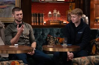 Joe and Noah hang out in the Woolpack