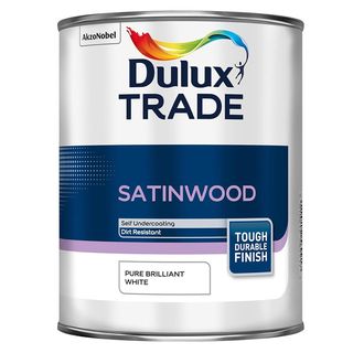 Tin of Dulux Trade Satinwood