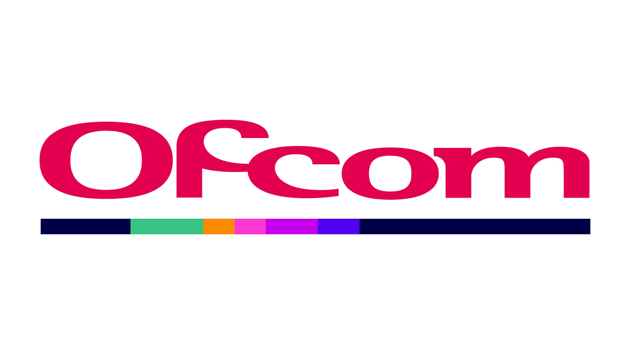 Multi-coloured Ofcom logo on white background