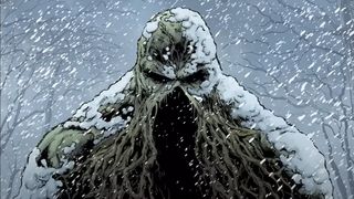 A screenshot of a Swamp Thing comic book cover as shown in the DCU Chapter One announcement video