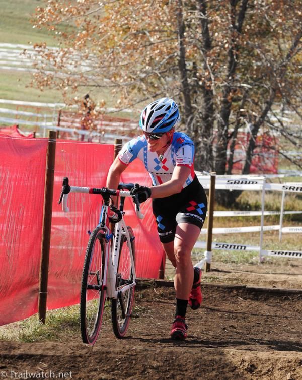 Katie Compton (Trek Cyclocross Collective) seemed to be enjoying her race