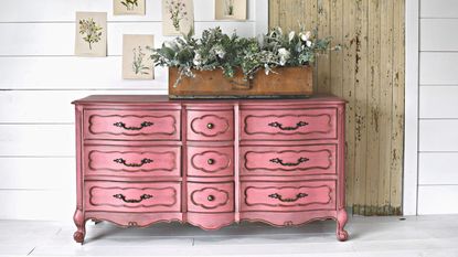 a dresser painted in milk paint
