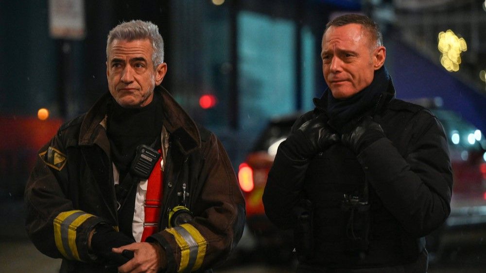 Dermot Mulroney as Chief Dom Pascal, Jason Beghe as Sgt. Hank Voight in Chicago P.D. season 12