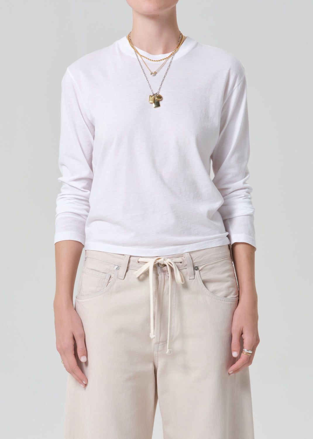 Sabine Long Sleeve in White - Xs / White