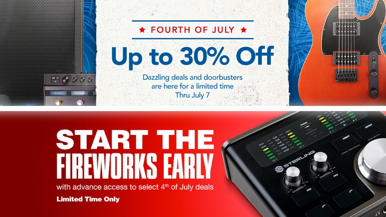 Start Your Independence Day Weekend With A Bang As Musician S Friend And Guitar Center Reveal Their 4th Of July Sales Musicradar