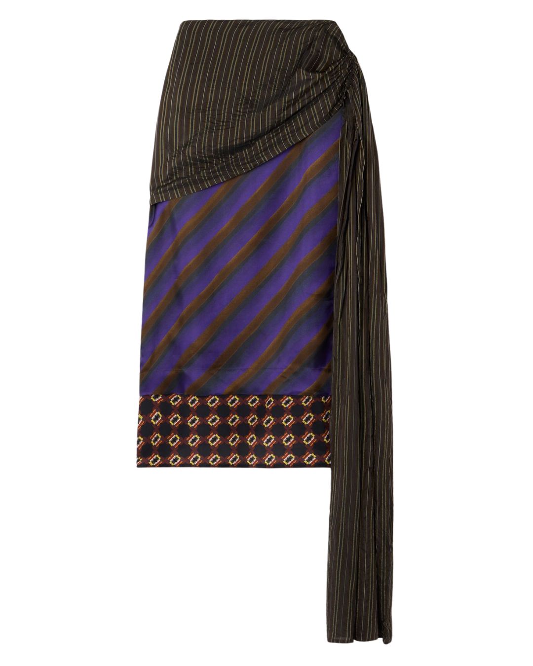 dries van noten draped skirt