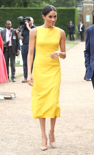 Meghan Markle in yellow dress