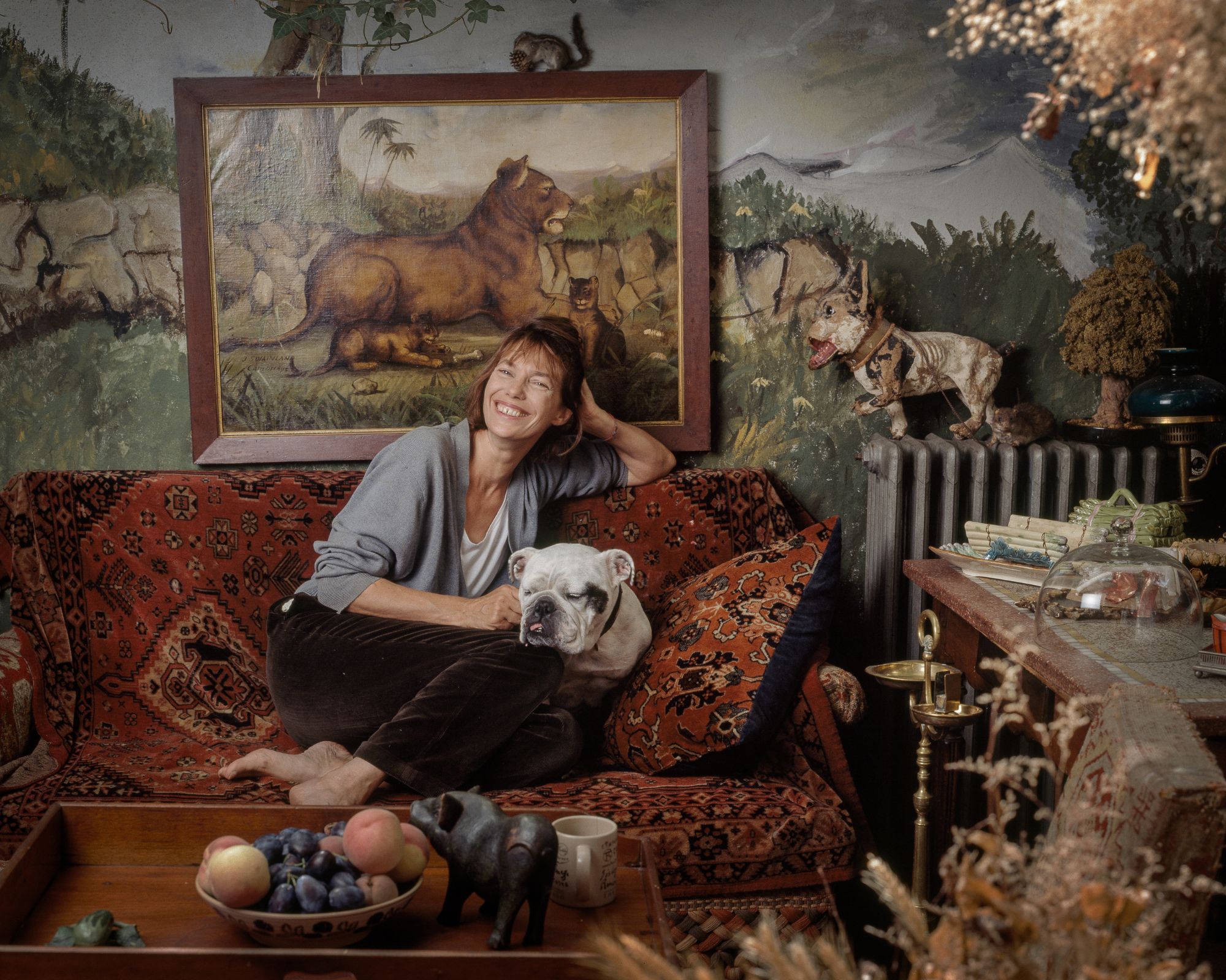 jane birkin in her living room