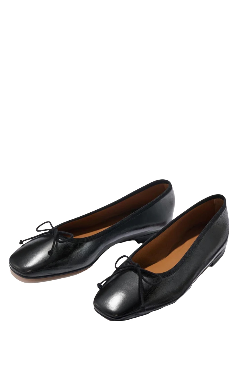 Margaux, The Fonteyn - Black Crinkle-Gloss Nappa
