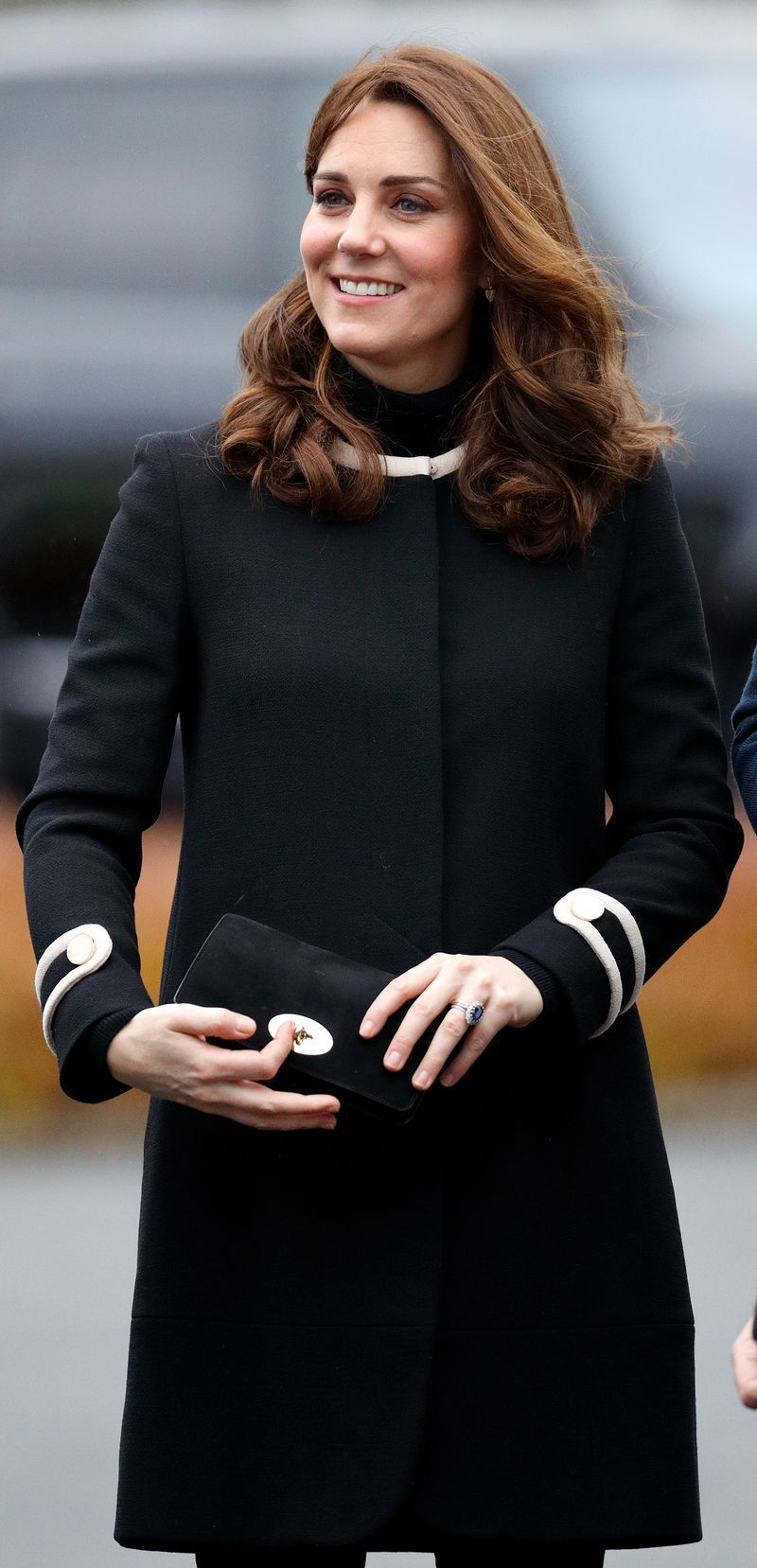 Clothing, Black, Fashion, Outerwear, Beauty, Formal wear, Street fashion, Little black dress, Coat, Long hair,