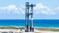 SpaceX's fifth Starship vehicle in South Texas ahead of a planned test flight. SpaceX posted this photo on X on Sept. 23, 2024. 