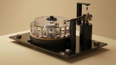 Wilson Benesch Greenwich turntable on a gold background