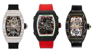 Three Richard Mille watches worn by Lewis Hamilton