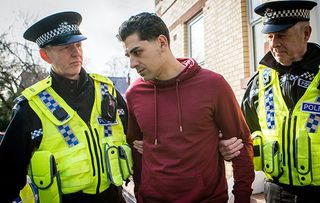 Josh Tucker being arrested by the police, Coronation Street