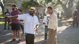 Antoine Fuqua and Will Smith behind the scenes of Emancipation