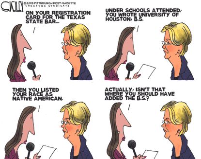 Political&nbsp;Cartoon&nbsp;U.S. Elizabeth Warren Native American DNA