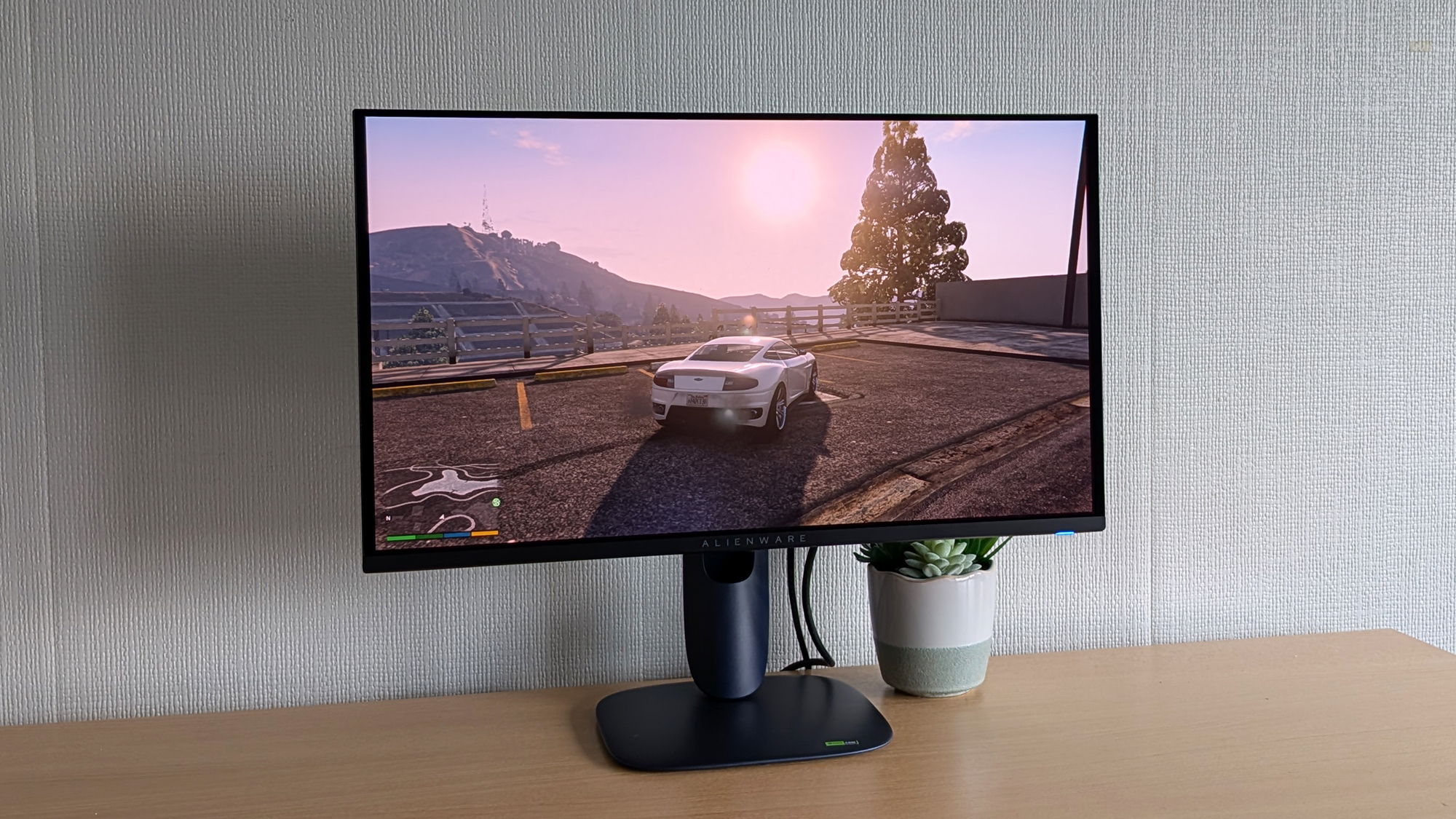 Alienware AW2725Q monitor from the front