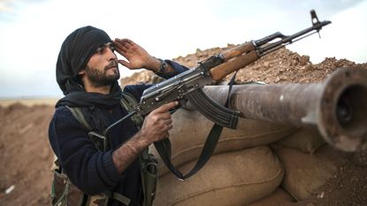A Kurdish YPG fighter