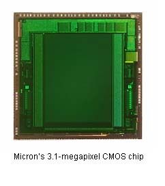 Micron today announced CMOS chips and claims that the devices can tackle the image quality issue and enable print quality pictures, even in camera phones. The two chips, a 5-megapixel and a 3.1 megapixel CMOS image sensor, will bring high-res digital camera functionality into the mainstream and offer new features that produce lower-noise, clearer edges and more brilliant colors in pictures, the company claims.