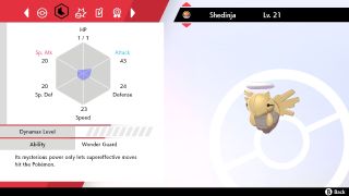 Shedinja in Pokemon Sword and Shield