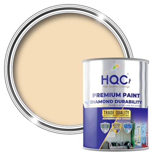 Hqc Garden, Fence &amp;amp; Shed Paint- Light Beige - 1 Litre Quick-Drying Outdoor Wood &amp;amp; Furniture Protection Paint