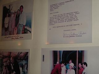 A letter from Hillary Clinton is displayed