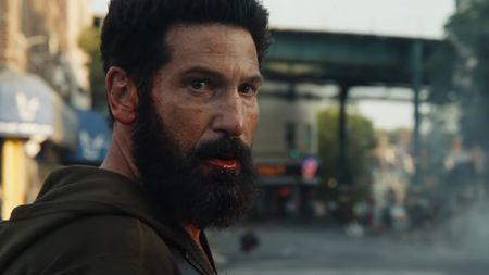 Jon Bernthal with a bloody lip in Punisher One Last Kill