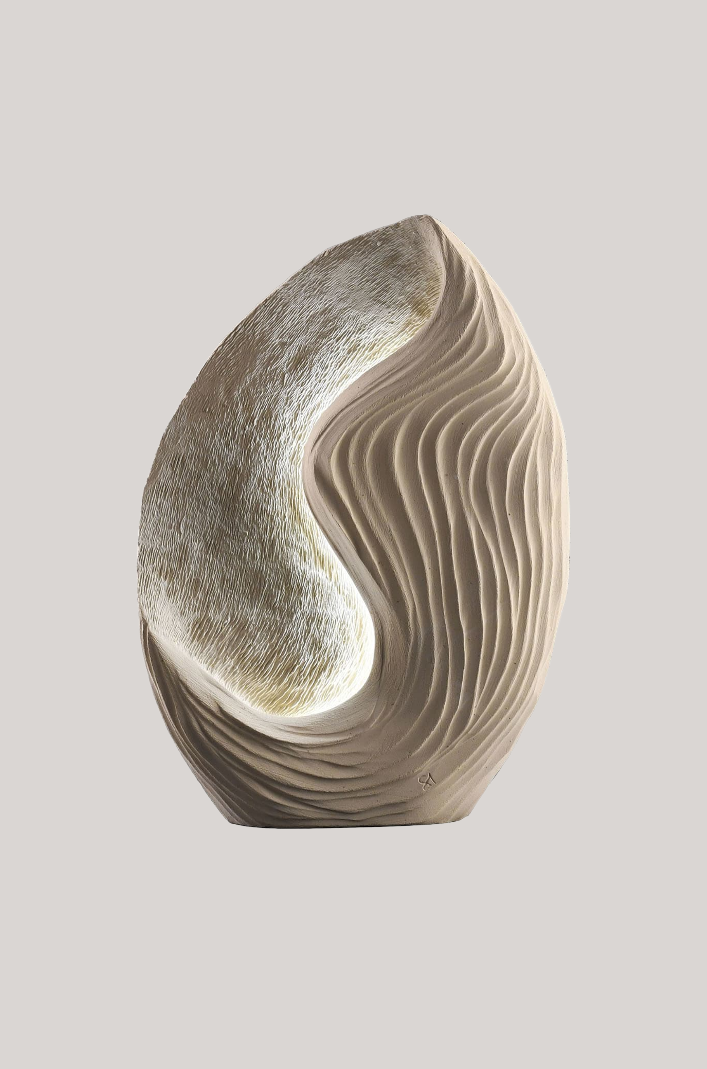 Artemest, Madrepora Lecce Stone Vertical Light Sculpture by Andrea Serra