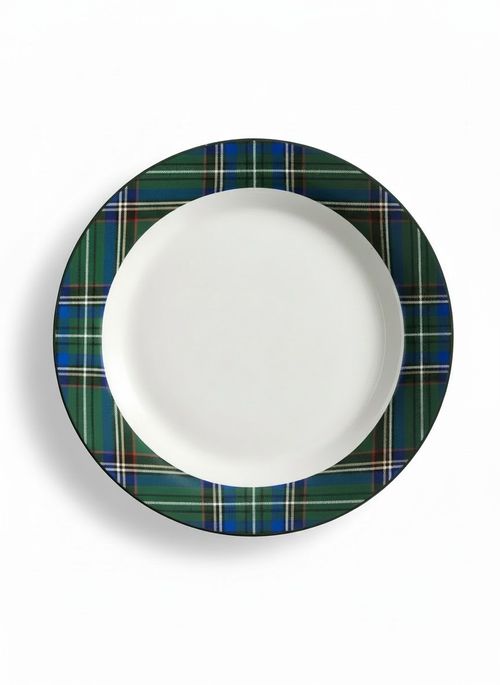 Stewart Plaid Stoneware Dinner Plates - Set of 4