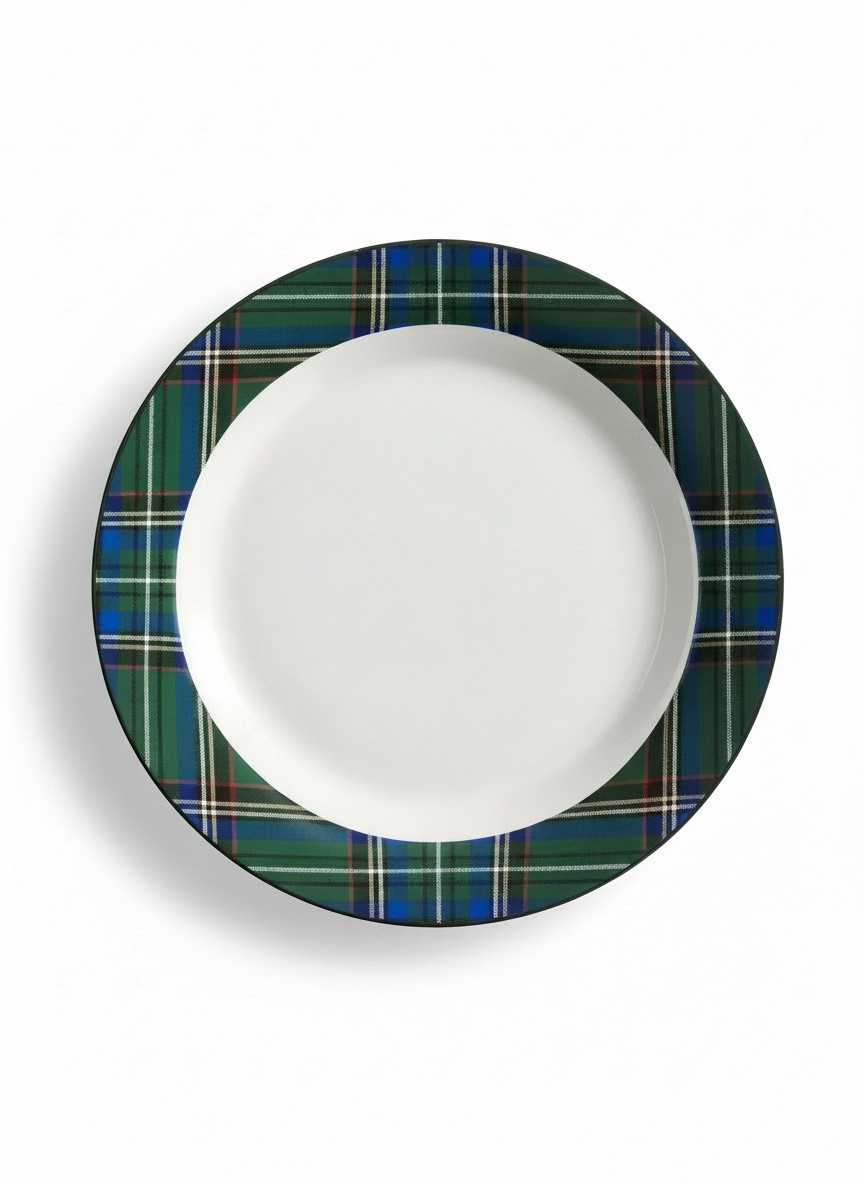 Stewart Plaid Stoneware Dinner Plates - Set of 4