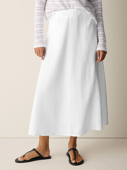 Eileen Fisher, Organic Linen Half-Circle Skirt