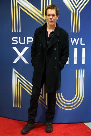 Kevin Bacon At The Denver Broncos vs Seattle Seahawks Super Bowl Game On Sunday Night