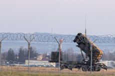 US Patriot Missile system at the Border town of Rzeszow close to the Ukrainian border, in Rzeszow Subcarpathian Voivodeship Poland