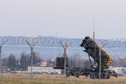 US Patriot Missile system at the Border town of Rzeszow close to the Ukrainian border, in Rzeszow Subcarpathian Voivodeship Poland