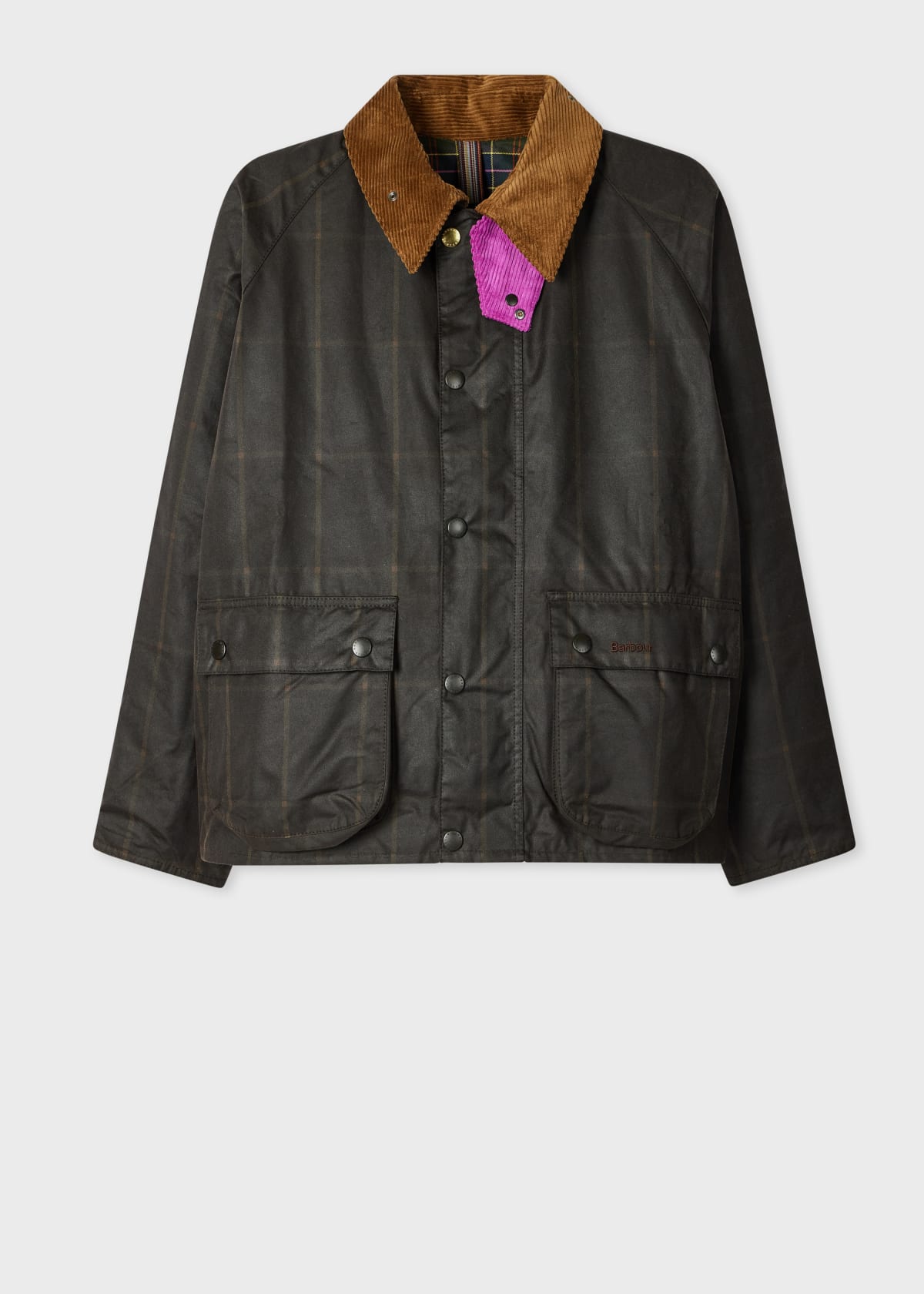 Paul Smith Loves Barbour - Windowpane Transport Wax Jacket - Xs