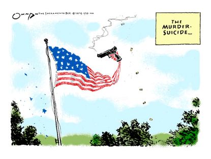 Editorial cartoon America gun control